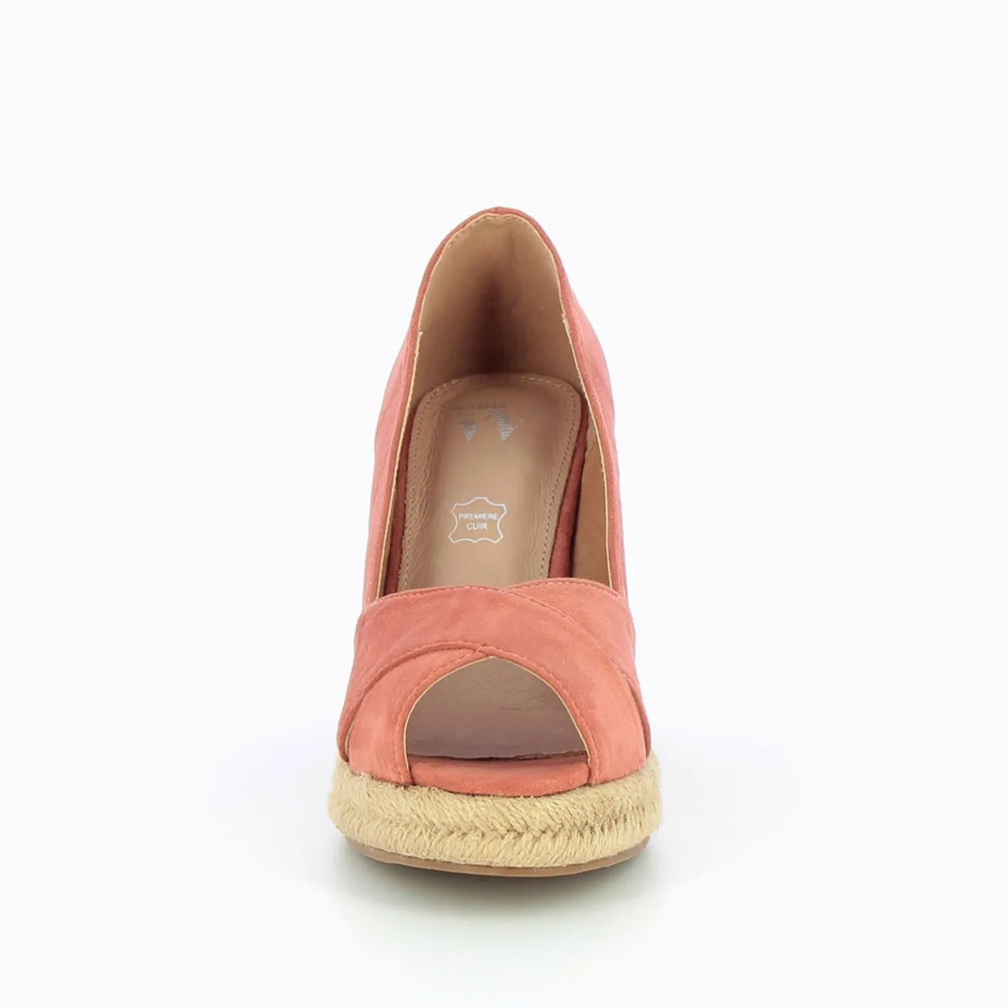 Vanessa Wu Sandales Compensees Peep-Toe Milena Brique Best