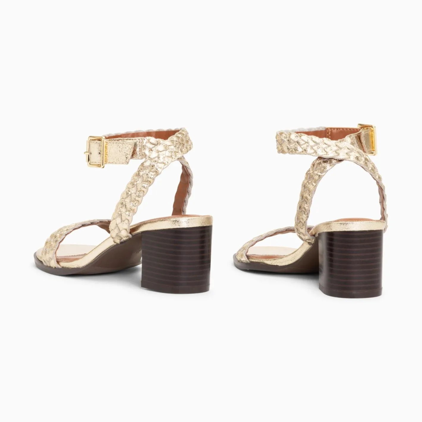 Vanessa Wu Sandales Eugenie Or A Brides Tressees Sale